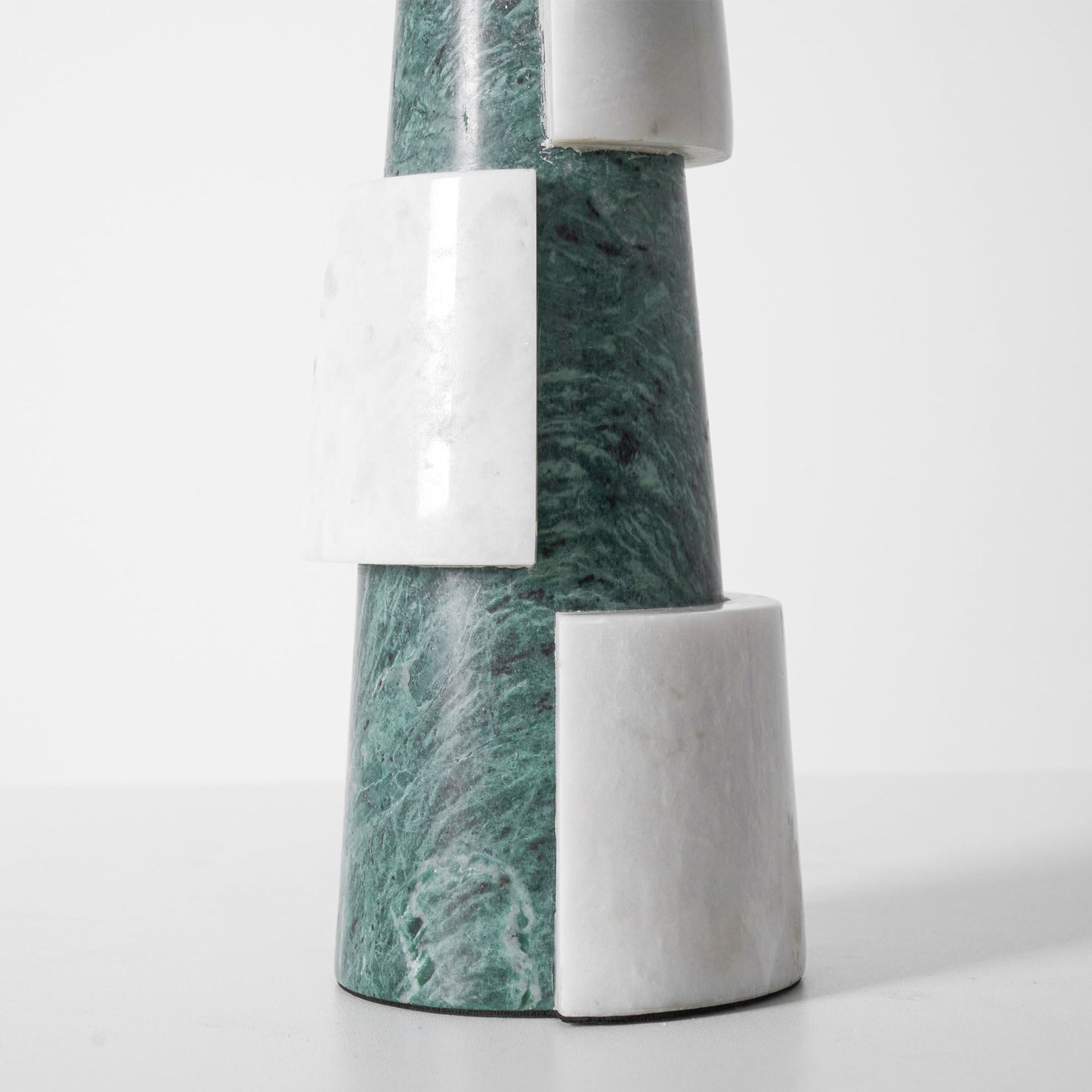 Duomo Marble Table Lamp | Marble & Fabric | Green & White