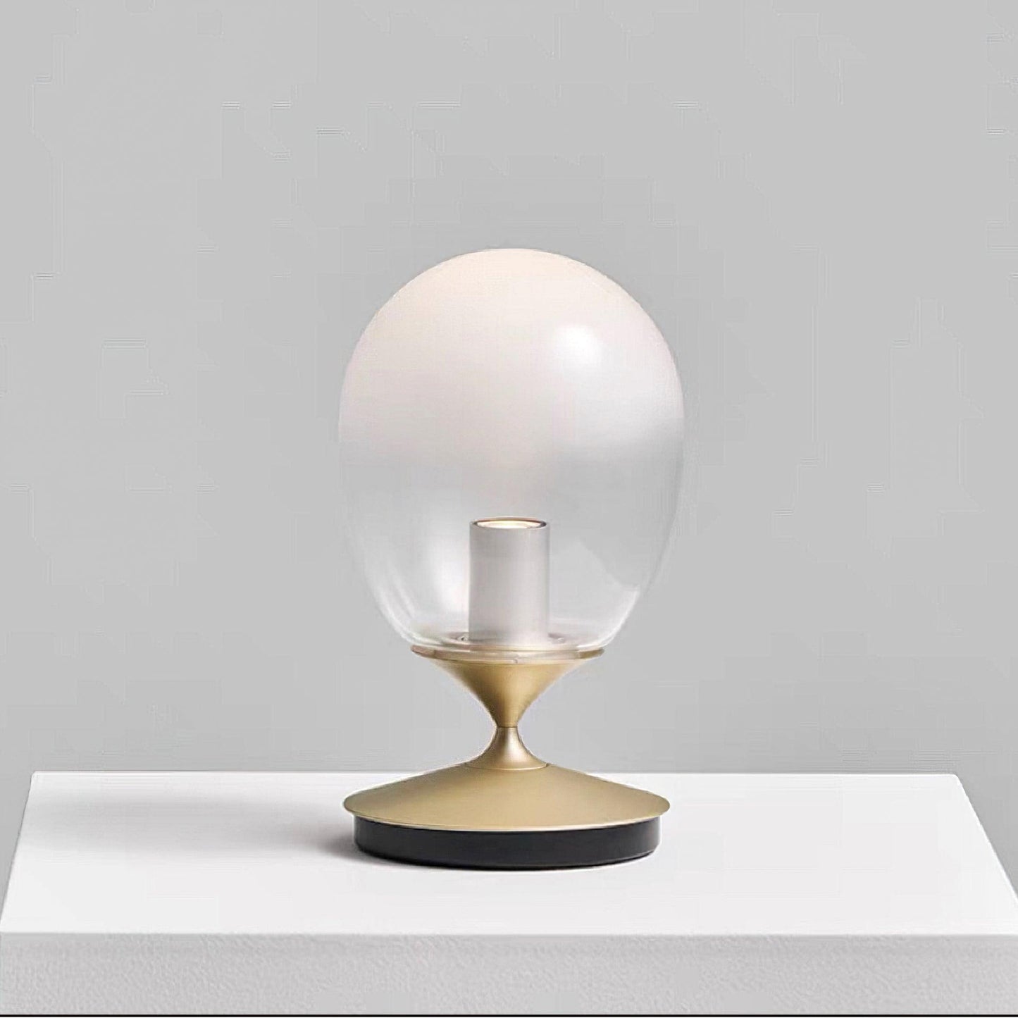 Mist LED Table Lamp | Metal & Glass | Black & Orange