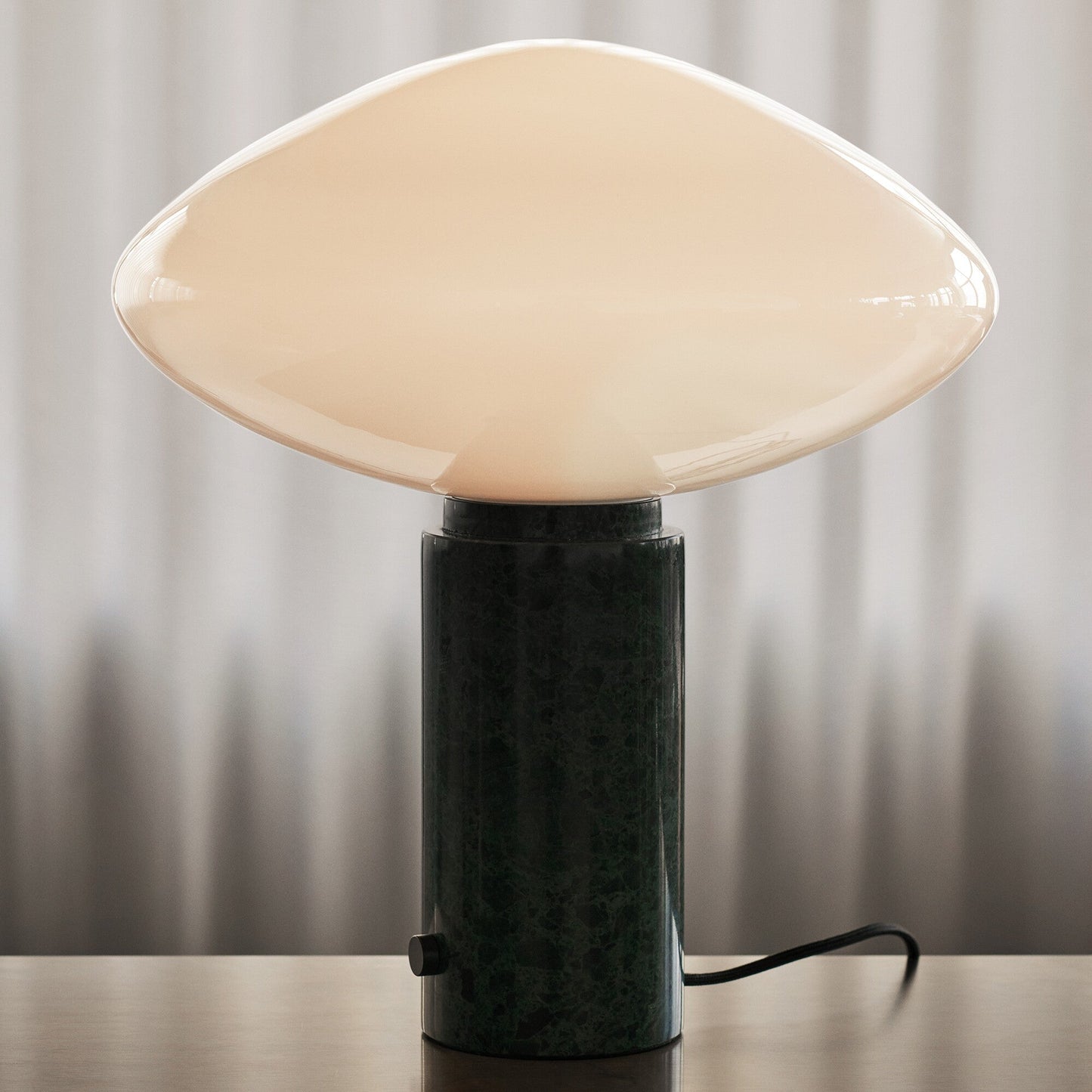 Mist Table Lamp | Marble Base & Glass Shade | Green & White