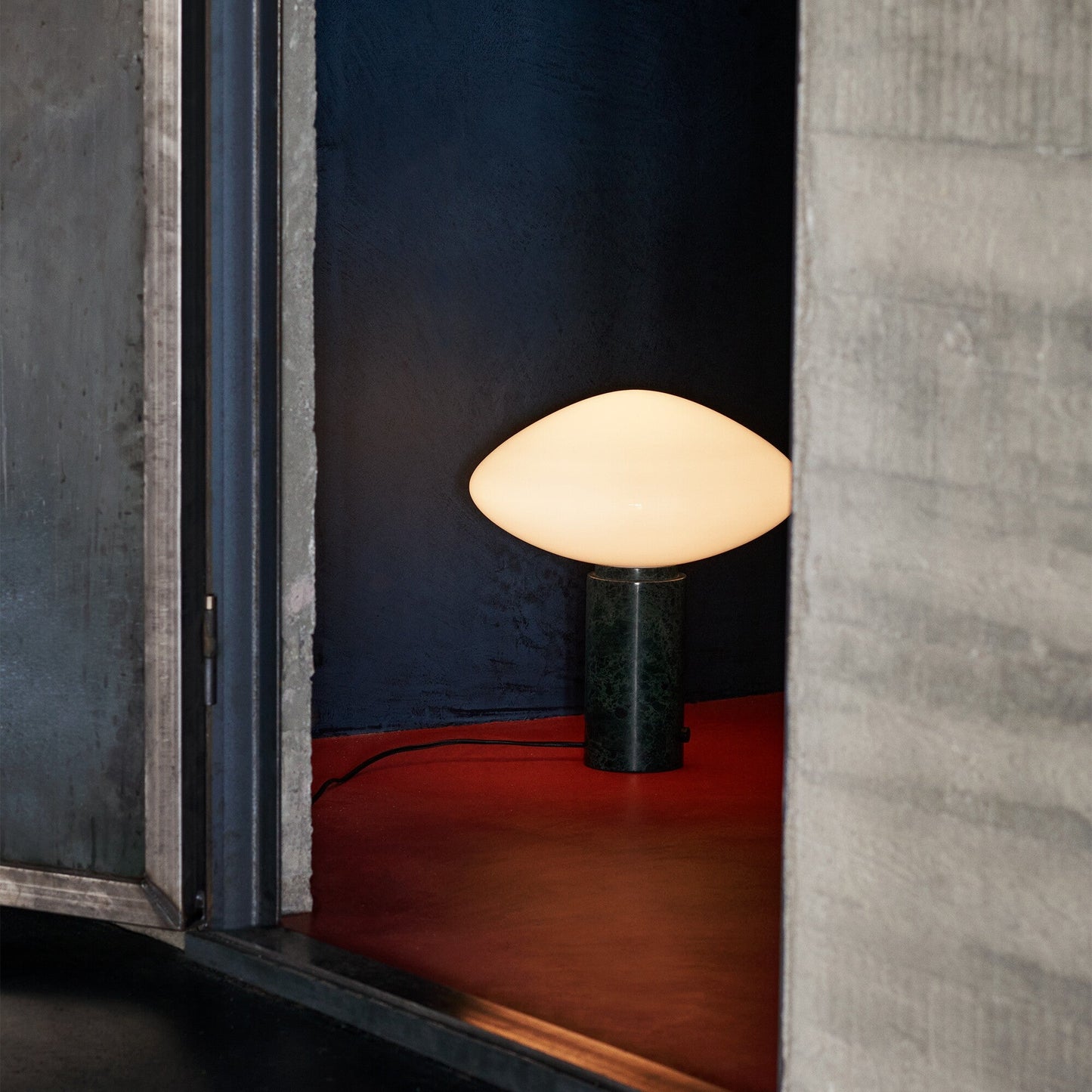 Mist Table Lamp | Marble Base & Glass Shade | Green & White