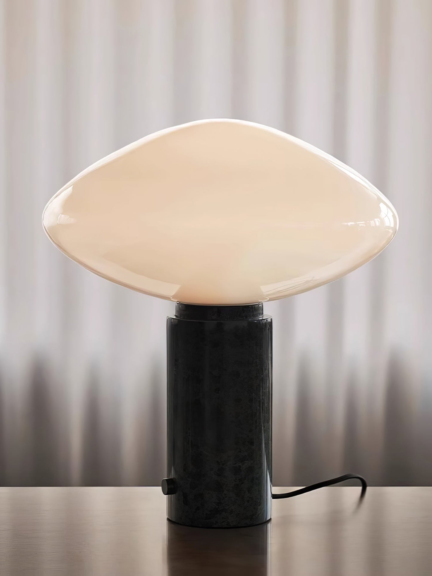 Mist Table Lamp | Marble Base & Glass Shade | Green & White