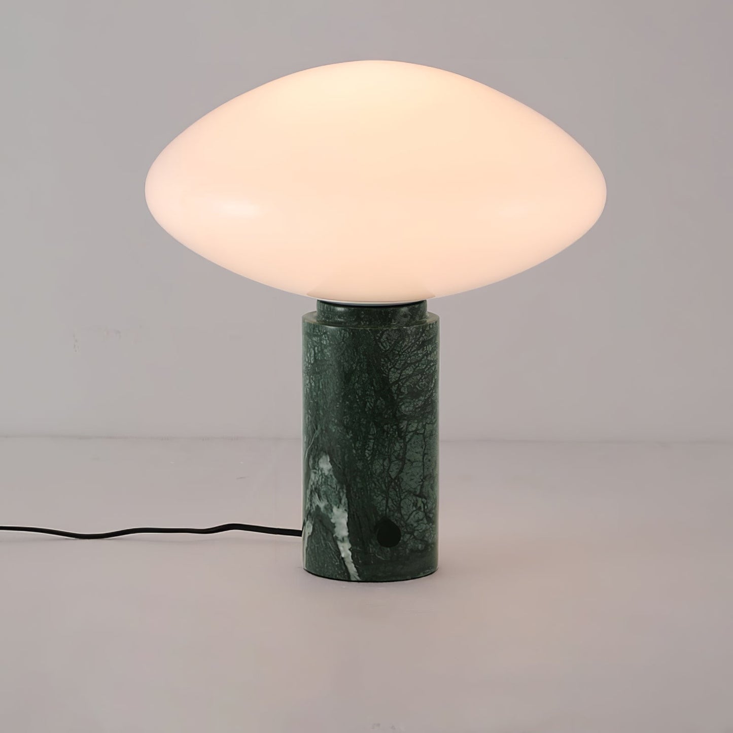 Mist Table Lamp | Marble Base & Glass Shade | Green & White