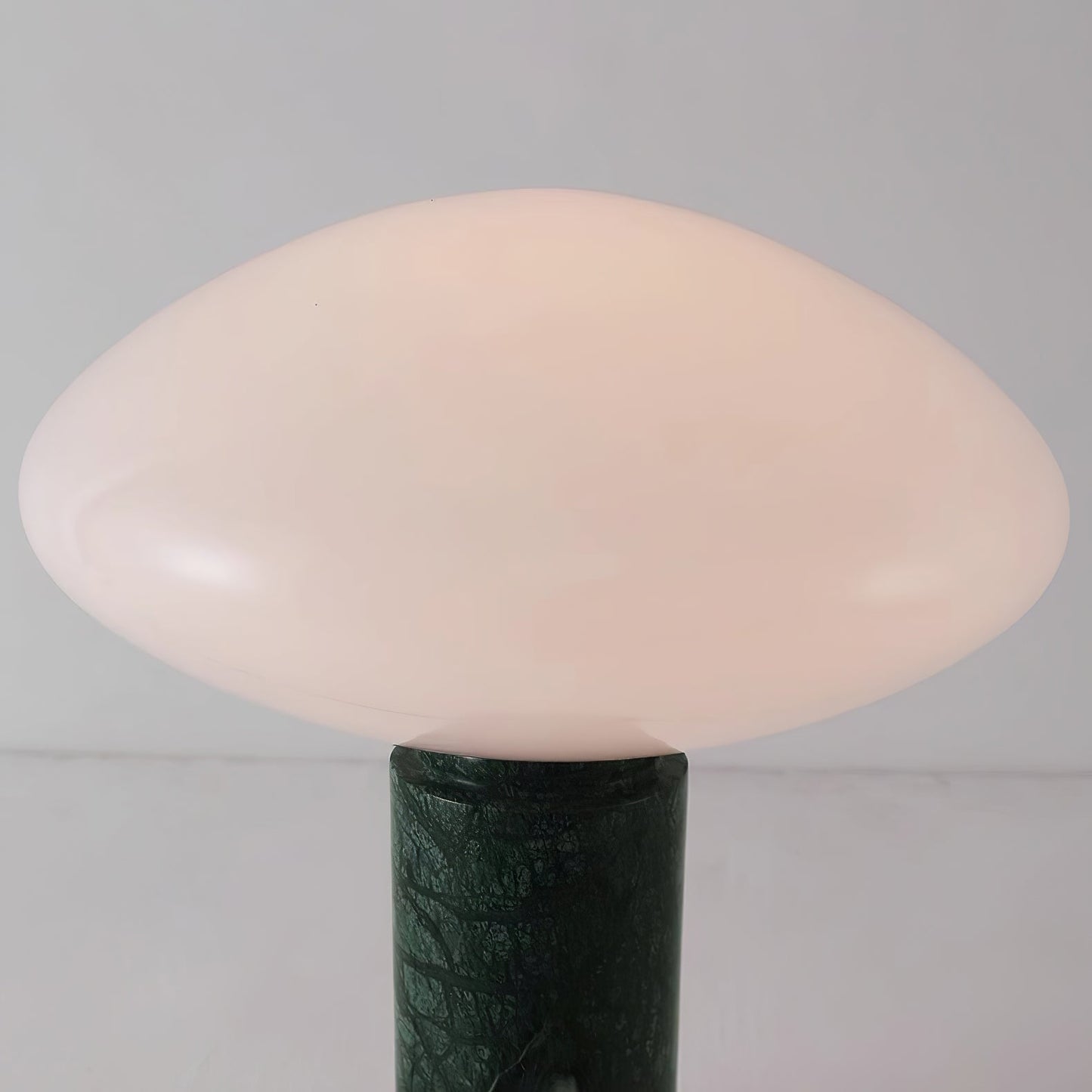 Mist Table Lamp | Marble Base & Glass Shade | Green & White