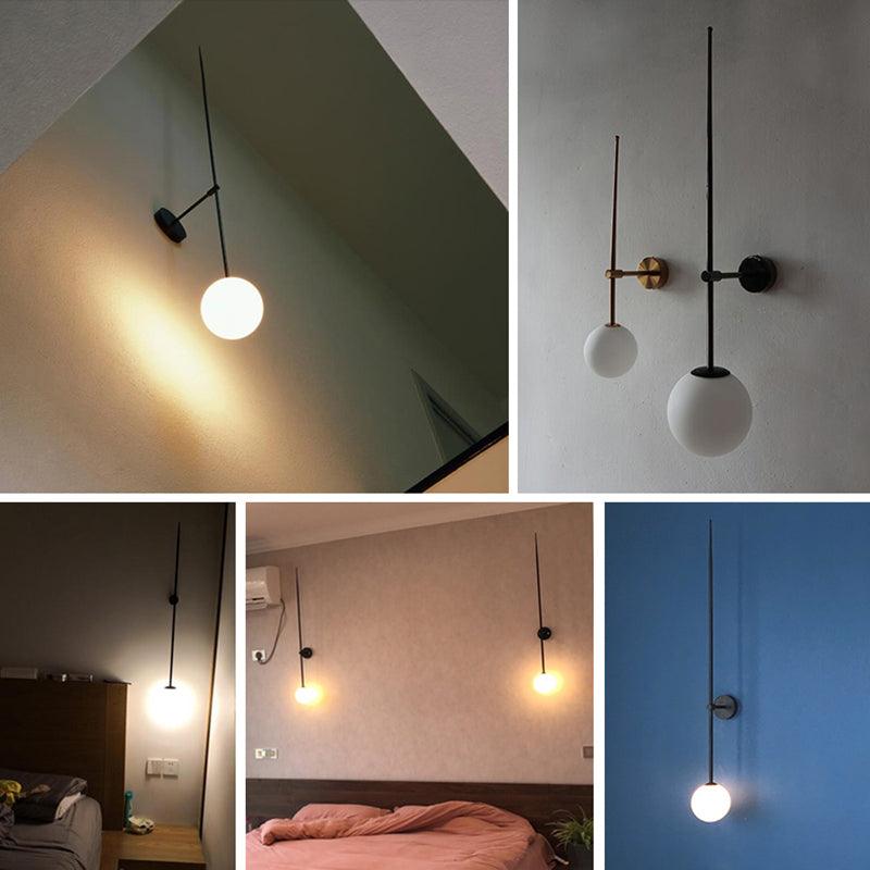 Mobile Wall Lamp | Metal & Glass | Set of 2, Gold & Black