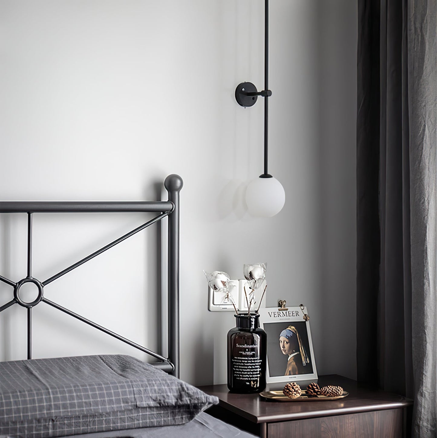 Mobile Wall Lamp | Metal & Glass | Set of 2, Gold & Black