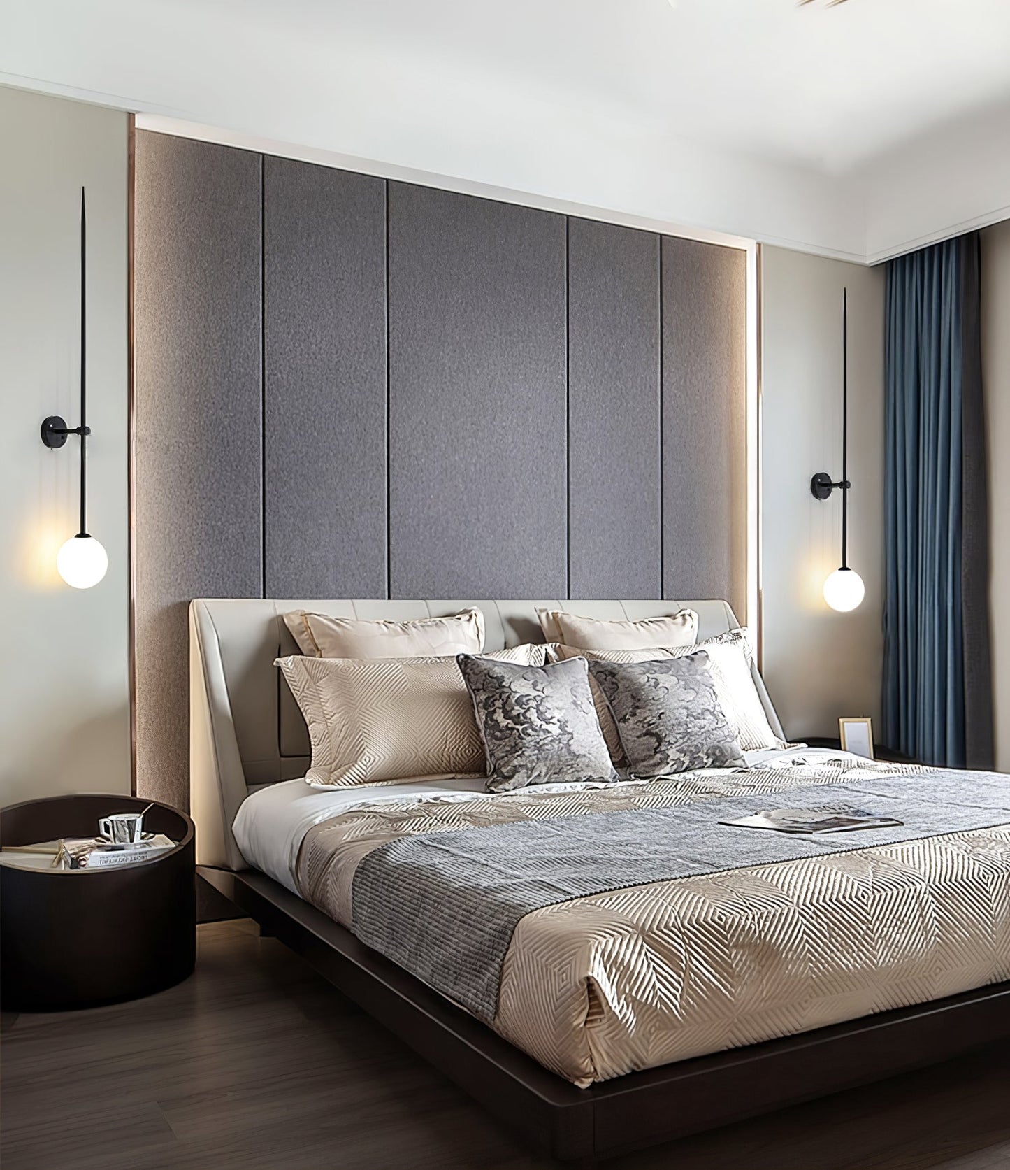 Mobile Wall Lamp | Metal & Glass | Set of 2, Gold & Black