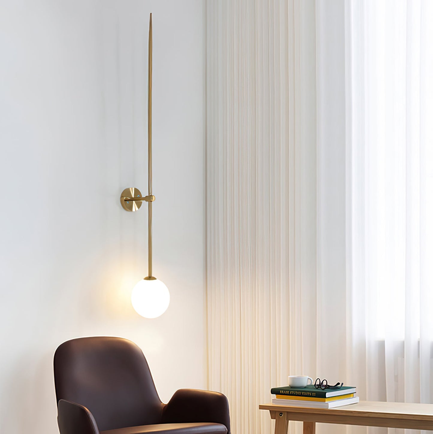 Mobile Wall Lamp | Metal & Glass | Set of 2, Gold & Black