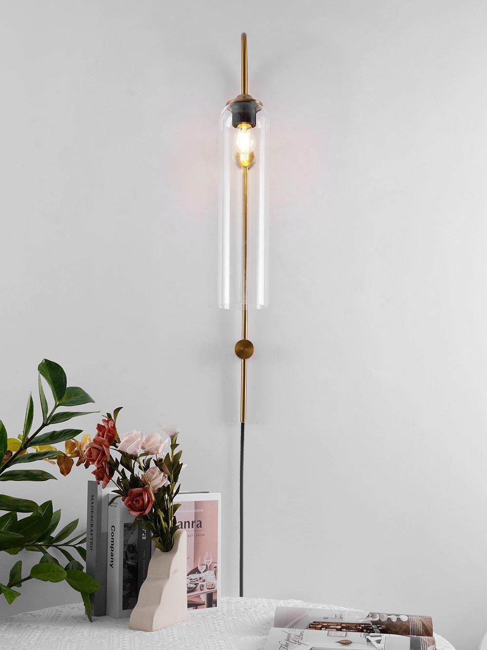 Glass Wall Lamp | Mouth-Blown Glass | Black or Gold Finish