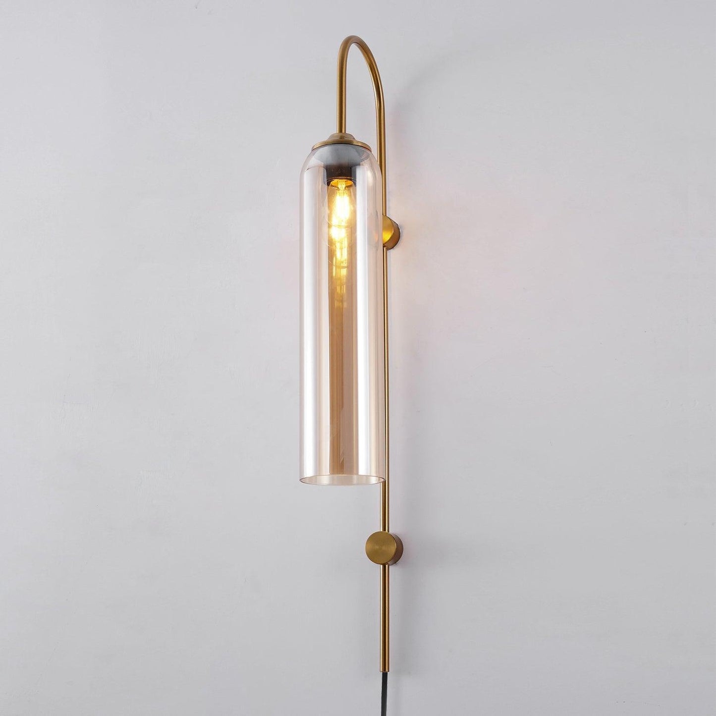 Glass Wall Lamp | Mouth-Blown Glass | Black or Gold Finish