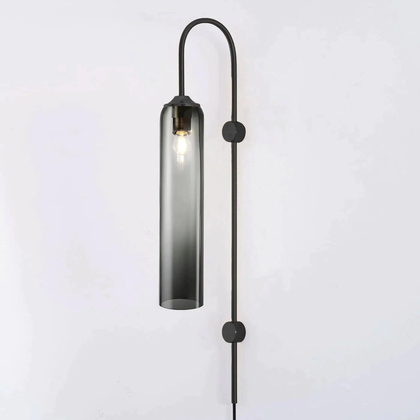 Glass Wall Lamp | Mouth-Blown Glass | Black or Gold Finish