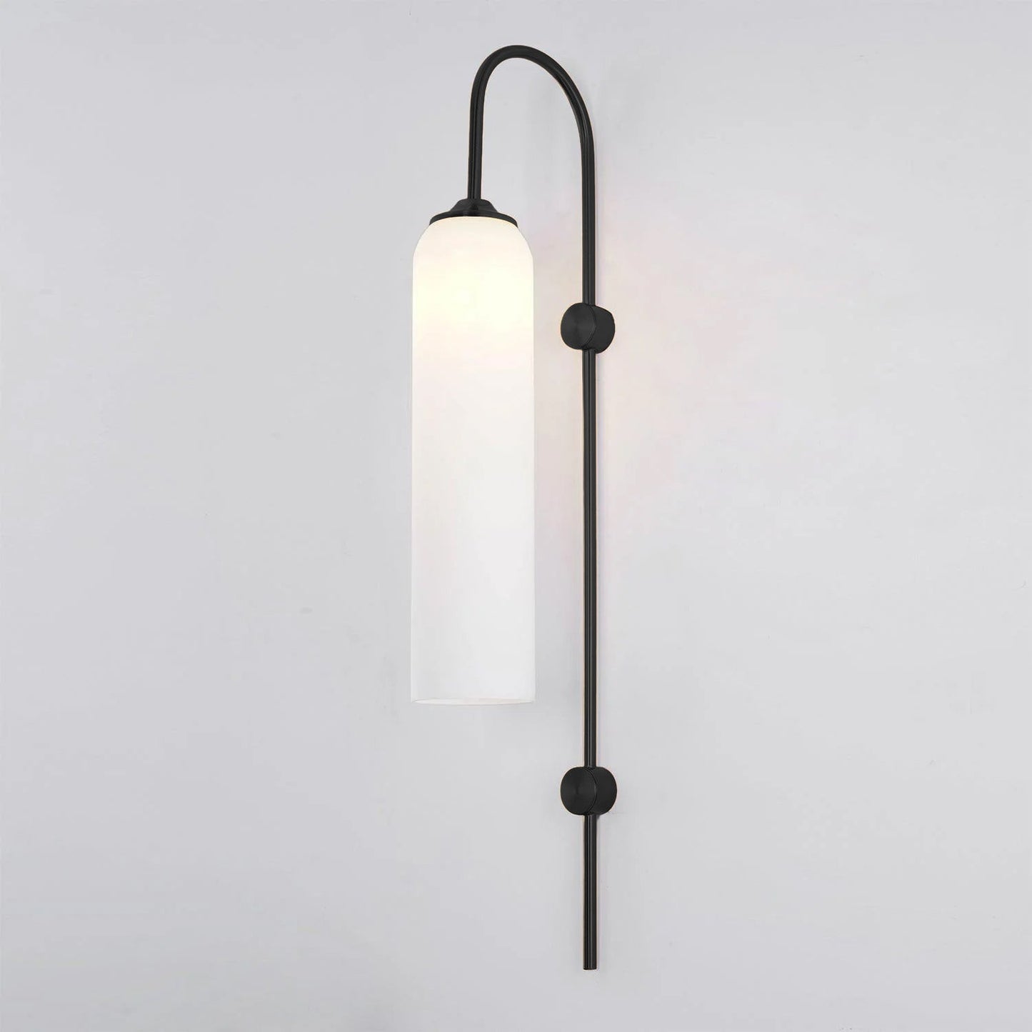 Glass Wall Lamp Set | Mouth-Blown Glass | 2-Pack Black & Gold