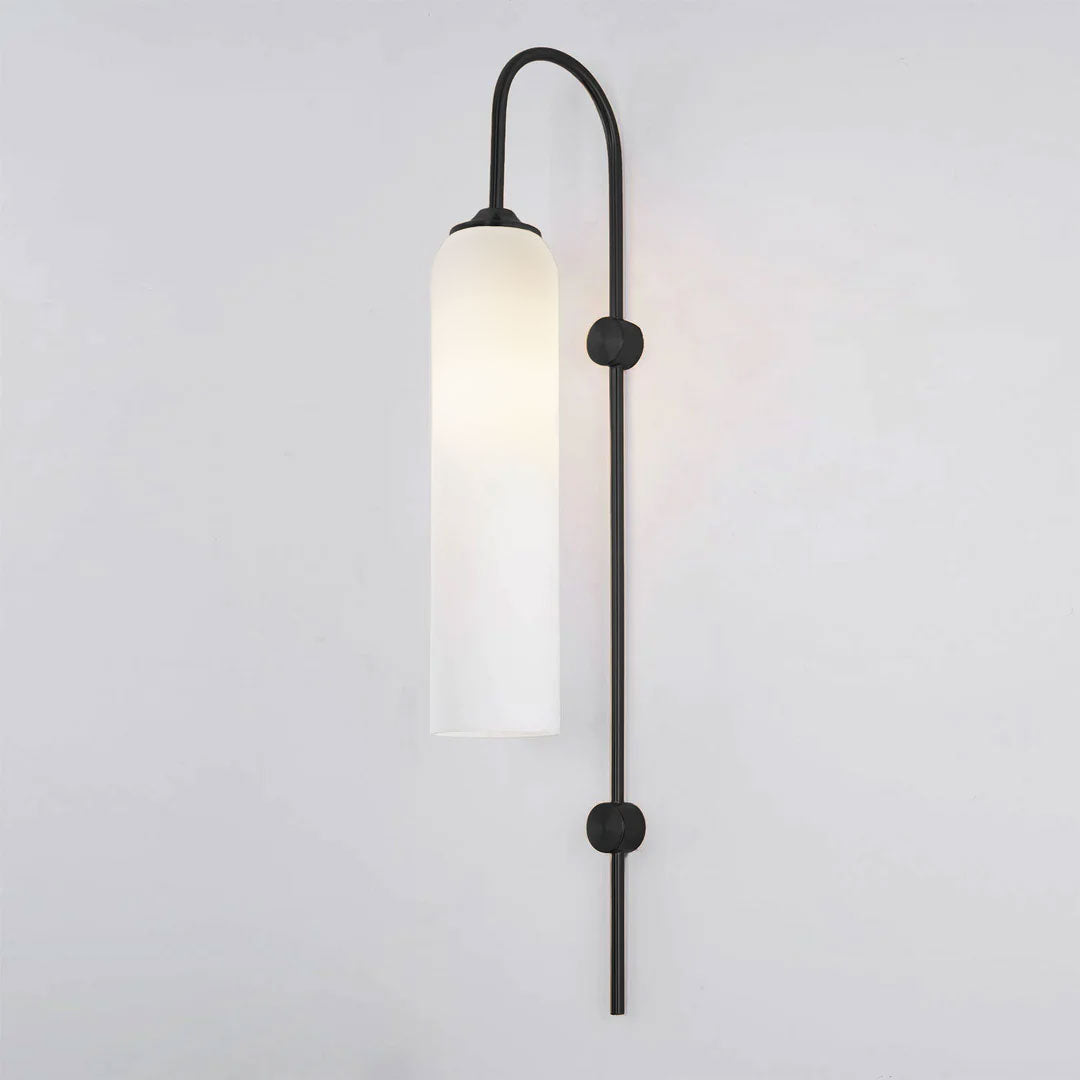 Glass Wall Lamp Set | Mouth-Blown Glass | 2-Pack Black & Gold