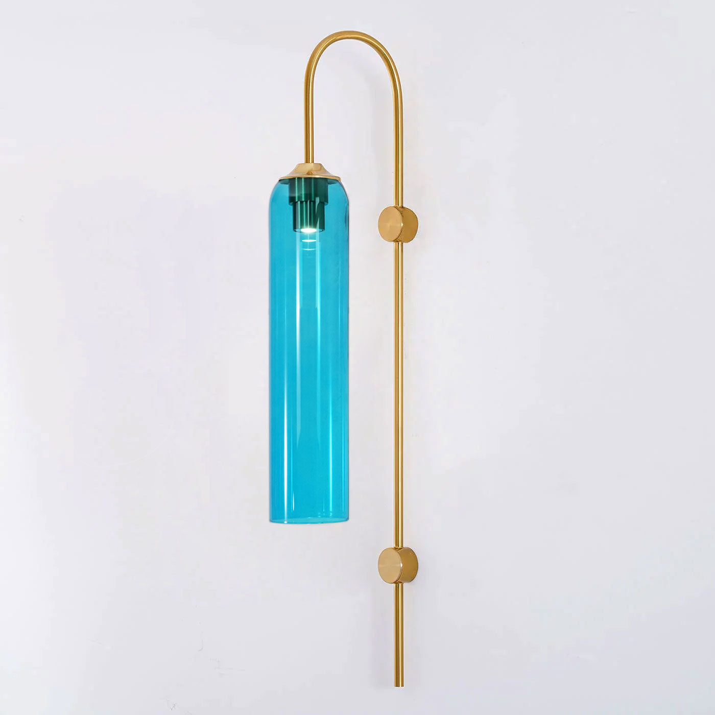 Glass Wall Lamp Set | Mouth-Blown Glass | 2-Pack Black & Gold