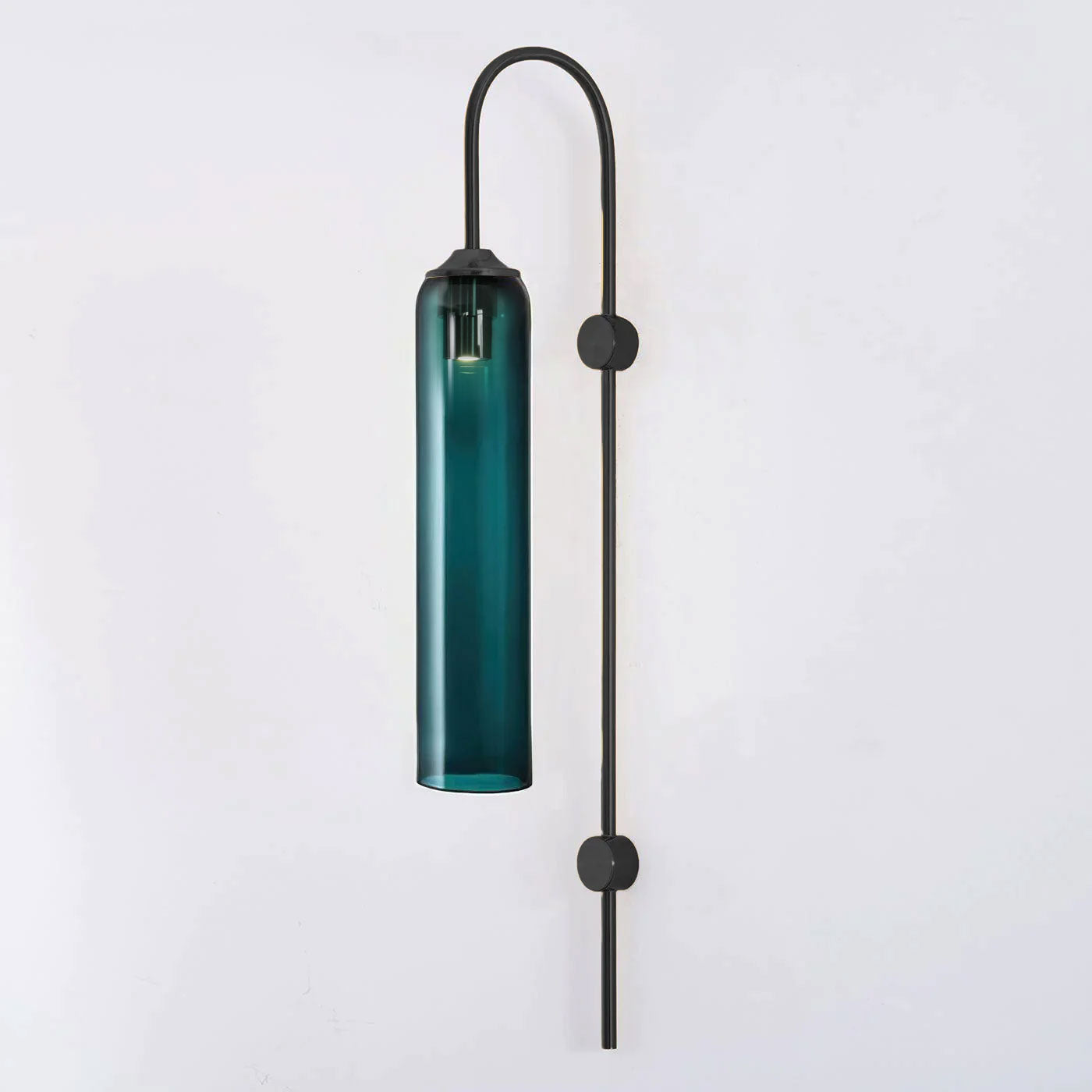 Glass Wall Lamp Set | Mouth-Blown Glass | 2-Pack Black & Gold