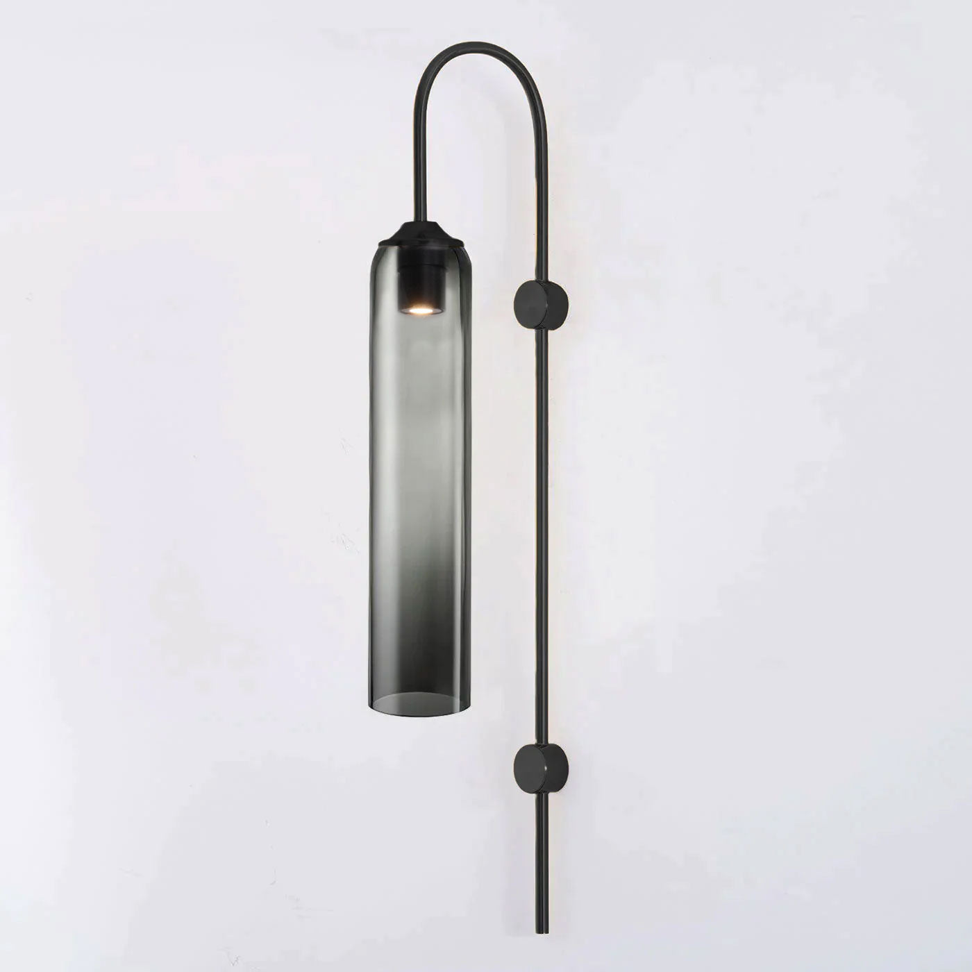 Glass Wall Lamp Set | Mouth-Blown Glass | 2-Pack Black & Gold