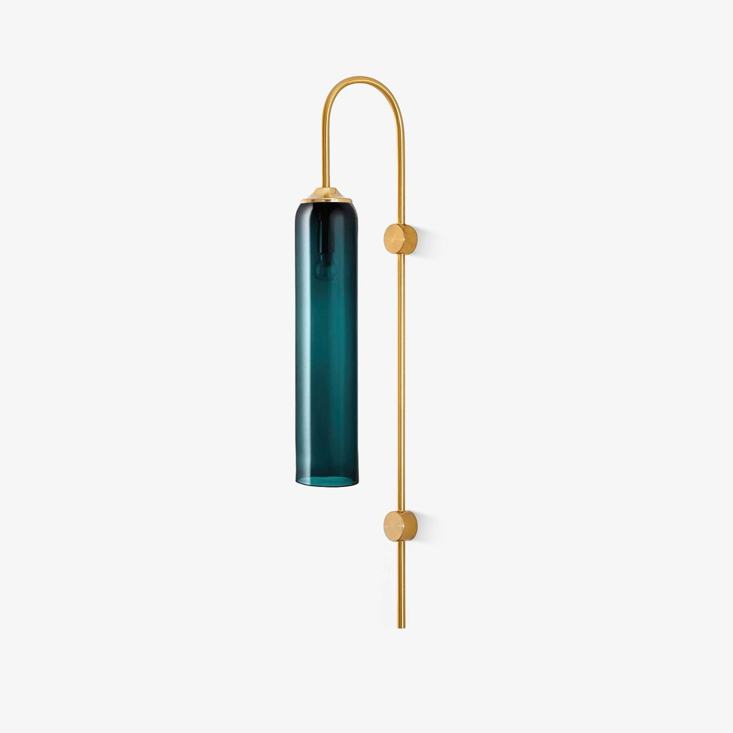 Glass Wall Lamp Set | Mouth-Blown Glass | 2-Pack Black & Gold