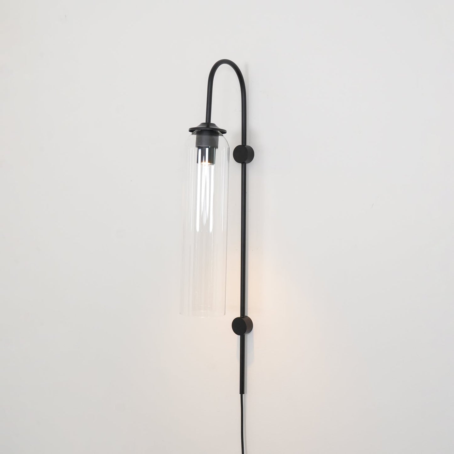 Glass Wall Lamp | Mouth-Blown Glass | Black or Gold Finish