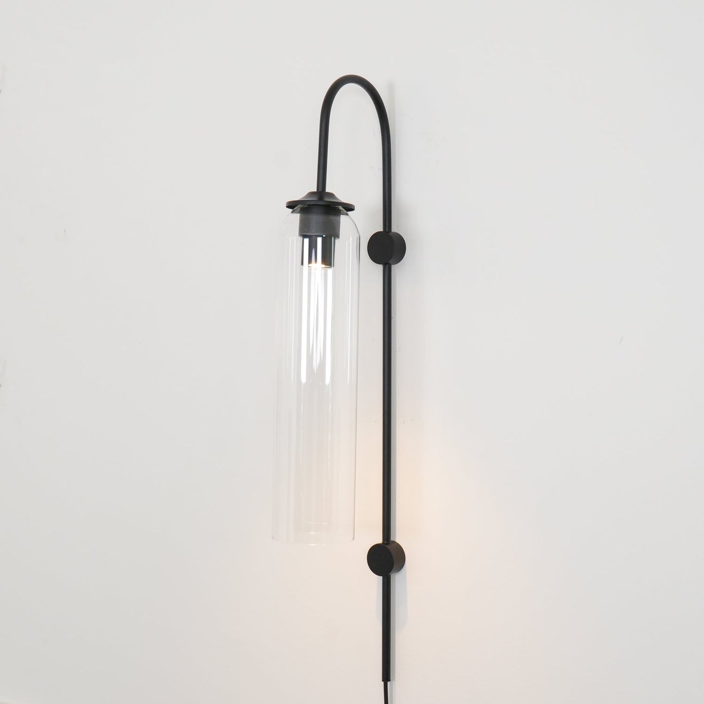 Glass Wall Lamp | Mouth-Blown Glass | Black or Gold Finish