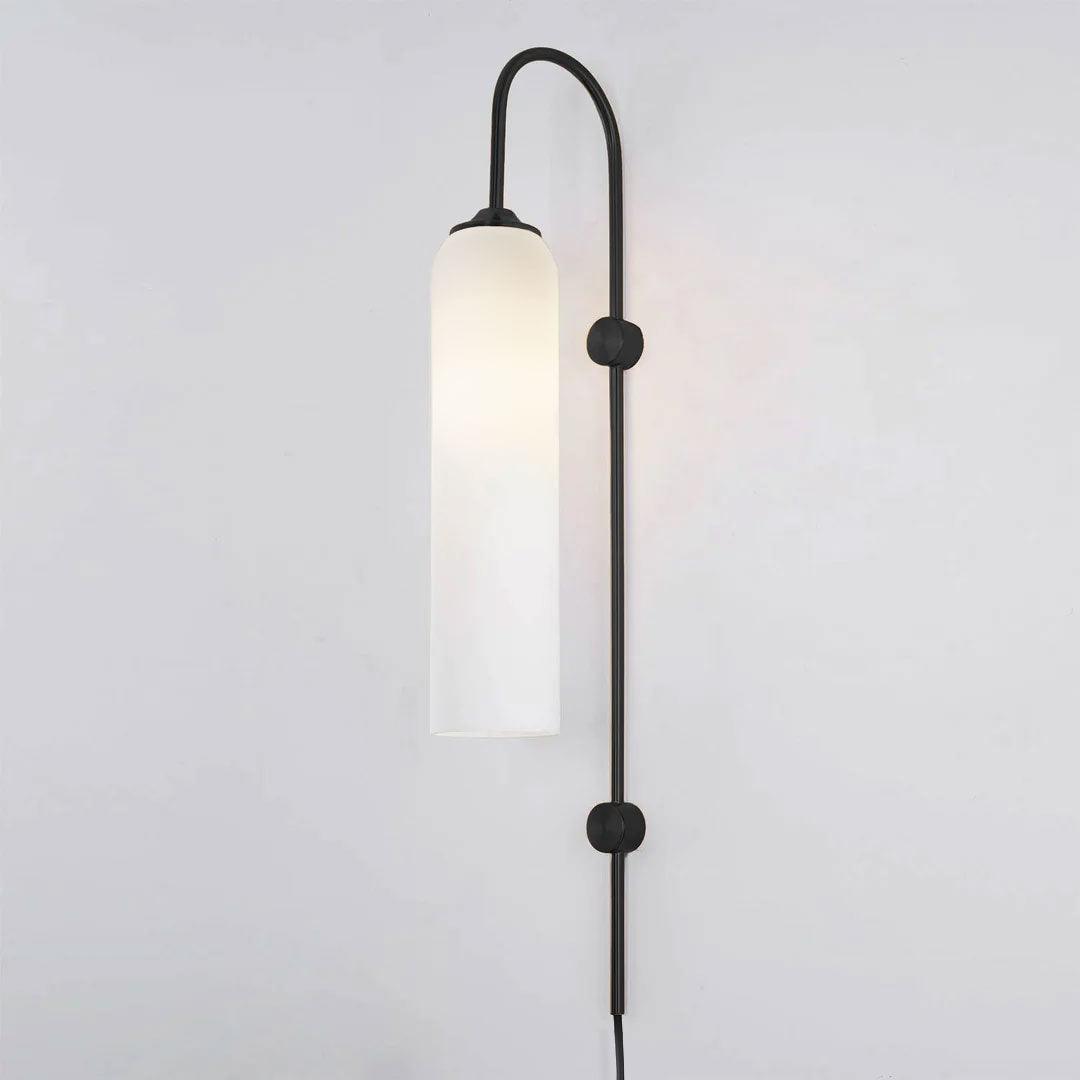 Glass Wall Lamp | Mouth-Blown Glass | Black or Gold Finish