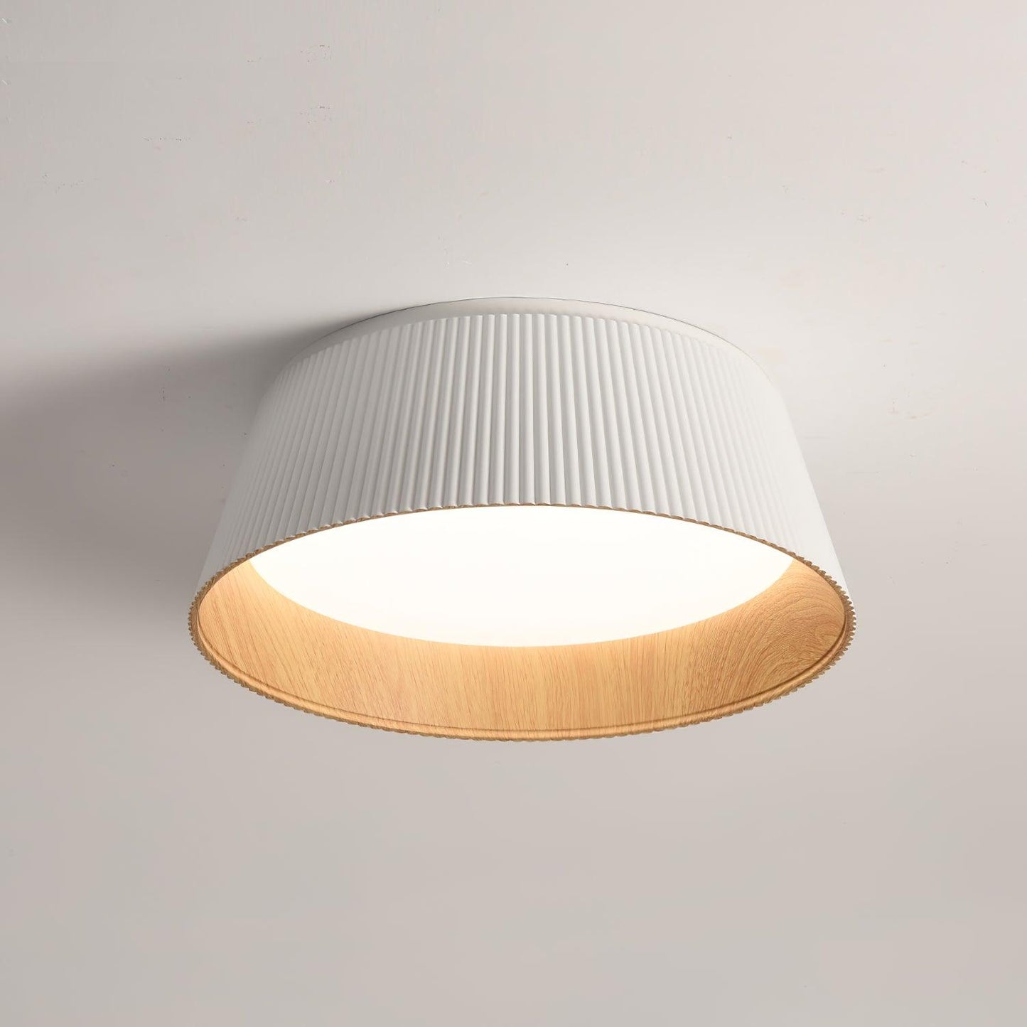 Ribbed Ceiling Light | Metal & Acrylic | Black or White Finish