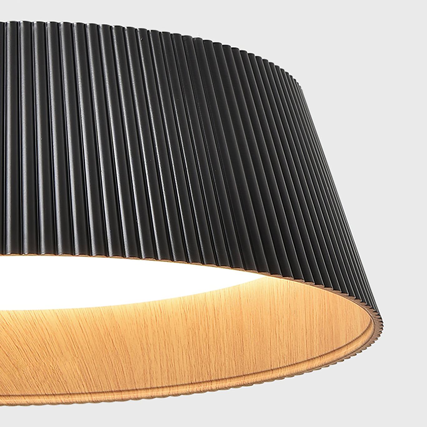 Ribbed Ceiling Light | Metal & Acrylic | Black or White Finish