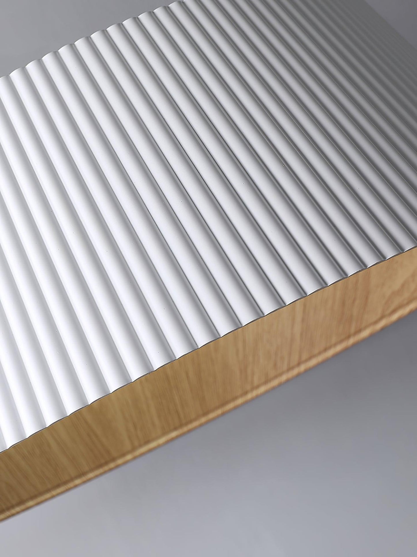 Ribbed Ceiling Light | Metal & Acrylic | Black or White Finish