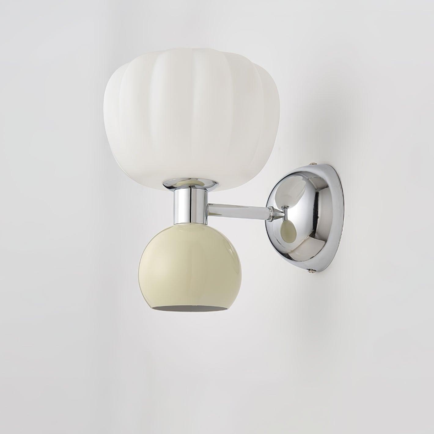 Moderno Cream Sconce | Metal, Plastic | Chrome