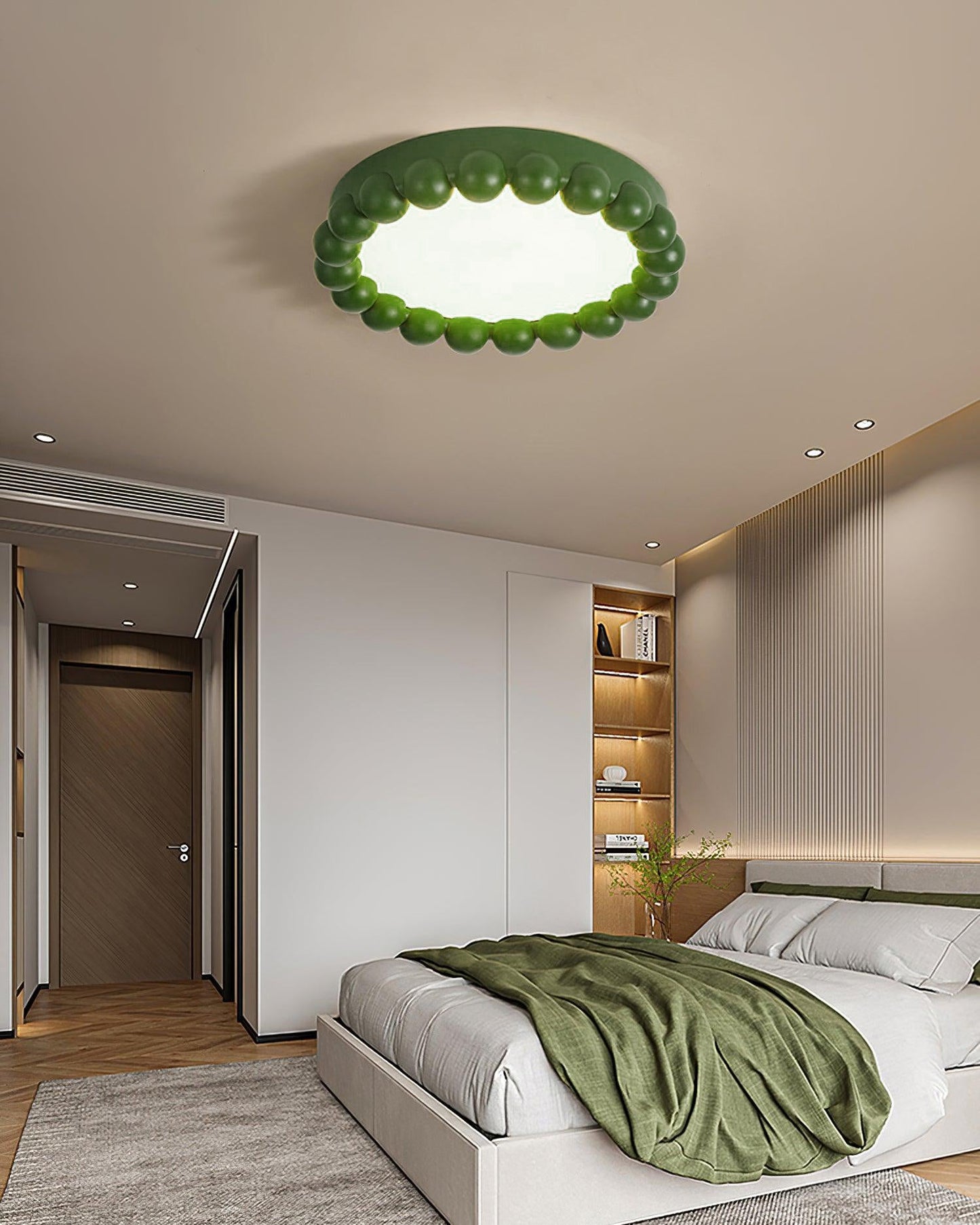 Molina Ceiling Lamp | Resin & Acrylic | White, Green, Beige