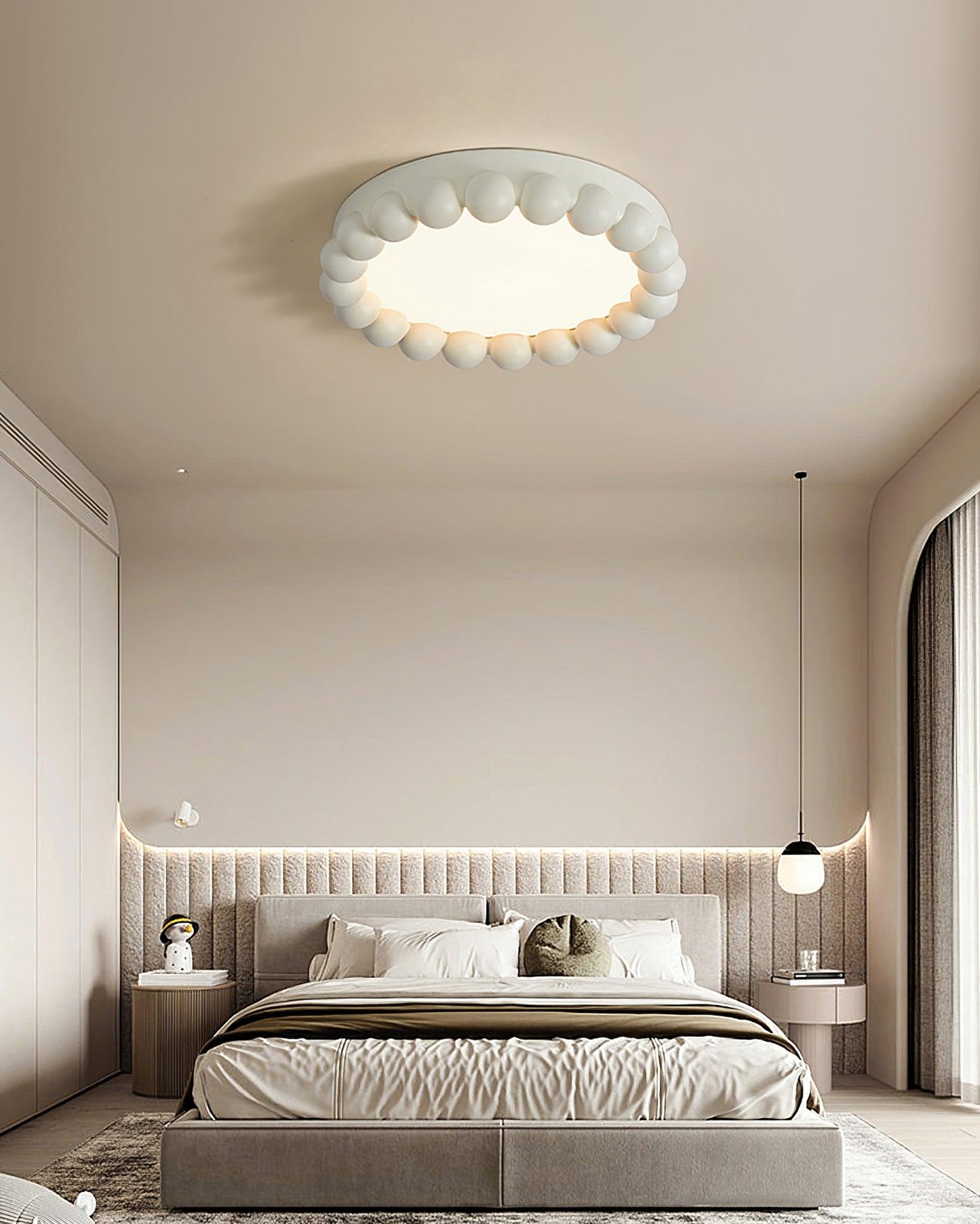 Molina Ceiling Lamp | Resin & Acrylic | White, Green, Beige