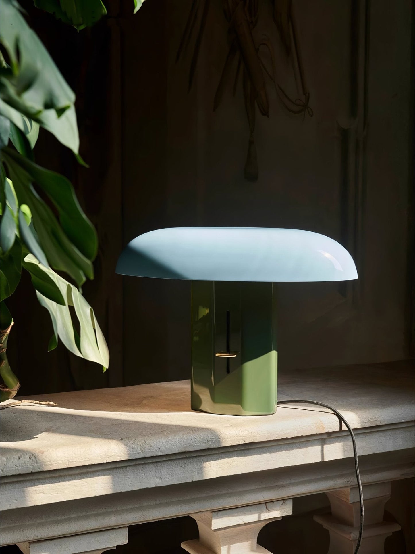 Molli Mushroom Table Lamp | Metal | Green, Orange