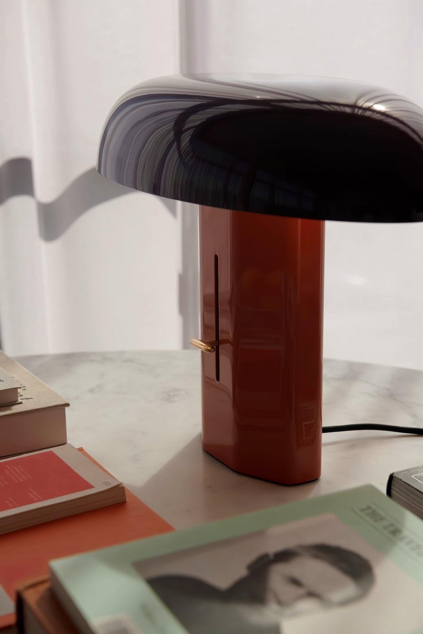 Molli Mushroom Table Lamp | Metal | Green, Orange
