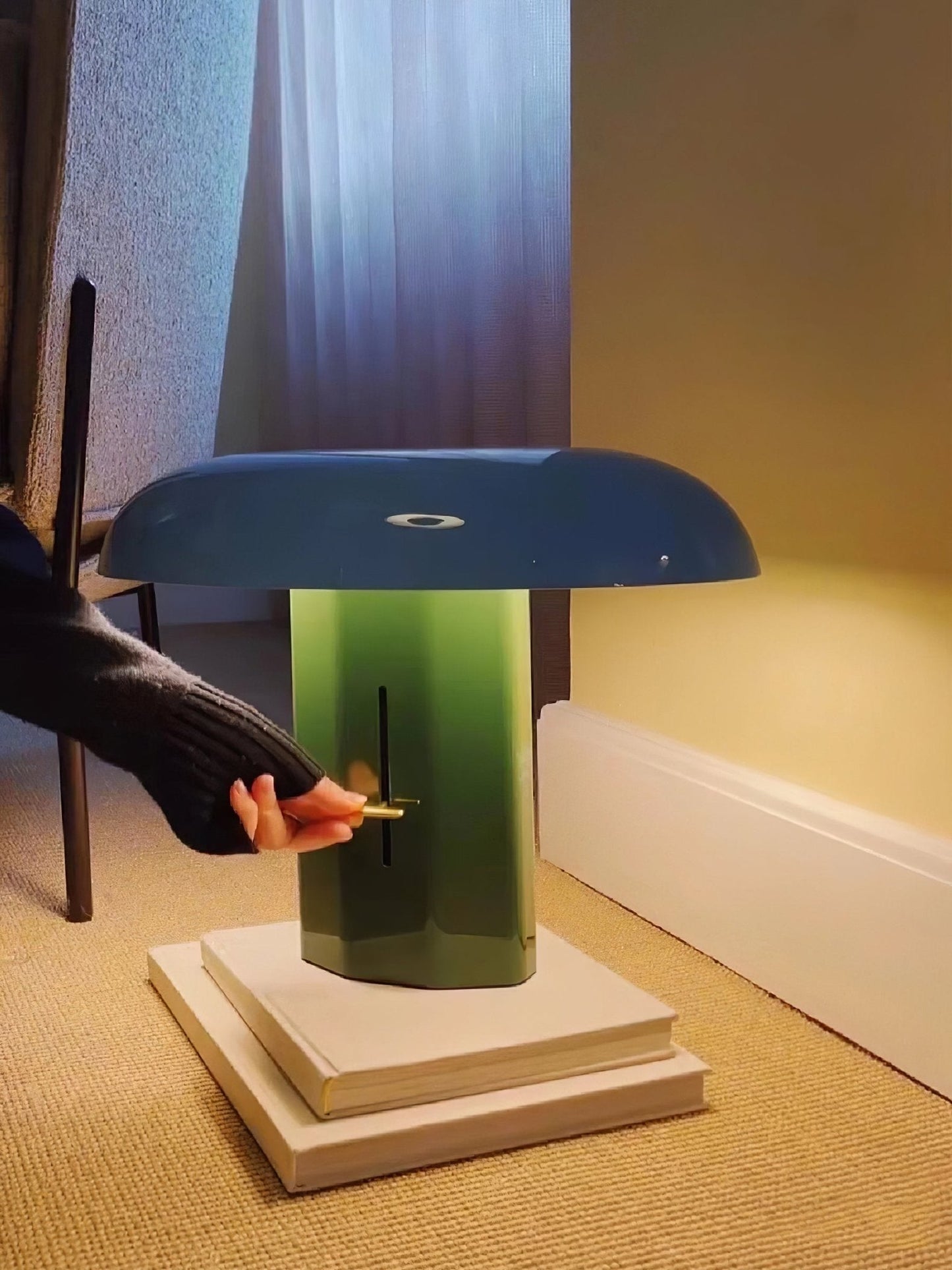 Molli Mushroom Table Lamp | Metal | Green, Orange
