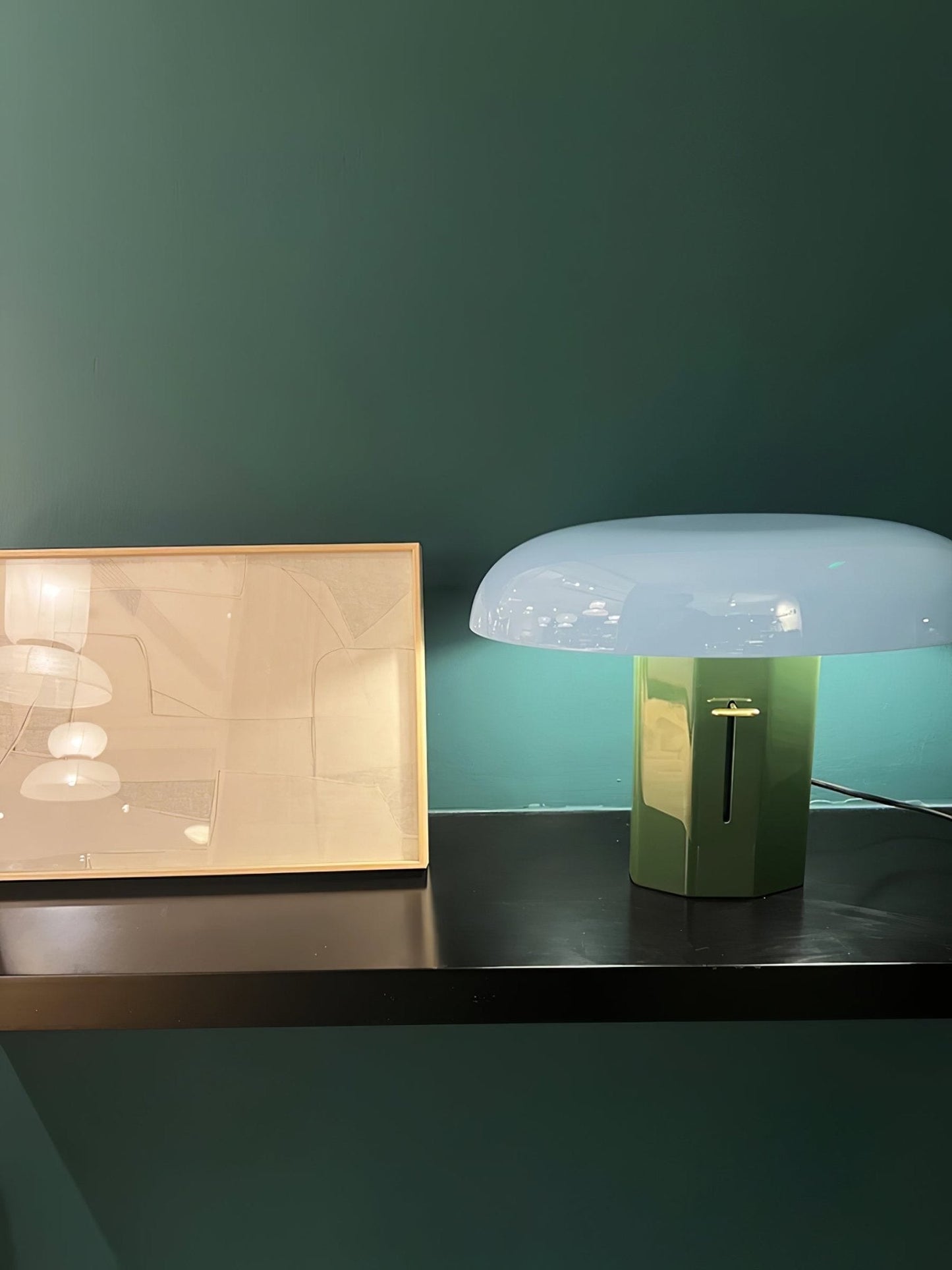 Molli Mushroom Table Lamp | Metal | Green, Orange
