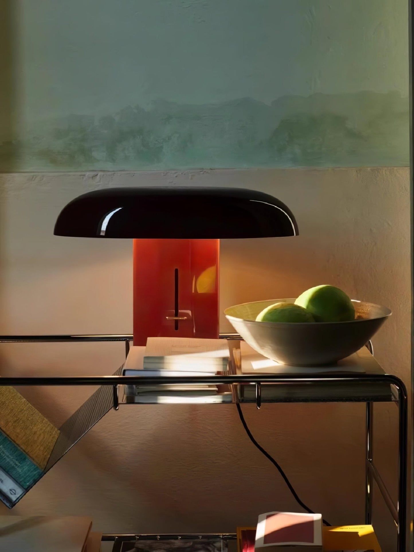 Molli Mushroom Table Lamp | Metal | Green, Orange