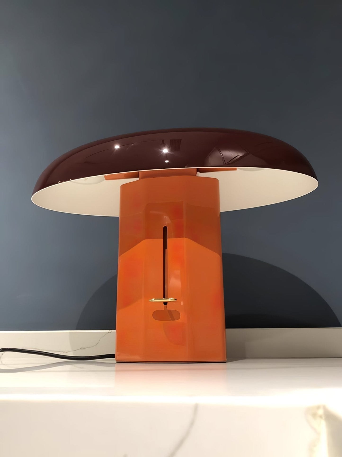Molli Mushroom Table Lamp | Metal | Green, Orange