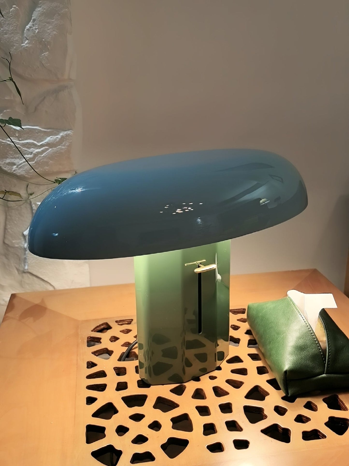 Molli Mushroom Table Lamp | Metal | Green, Orange
