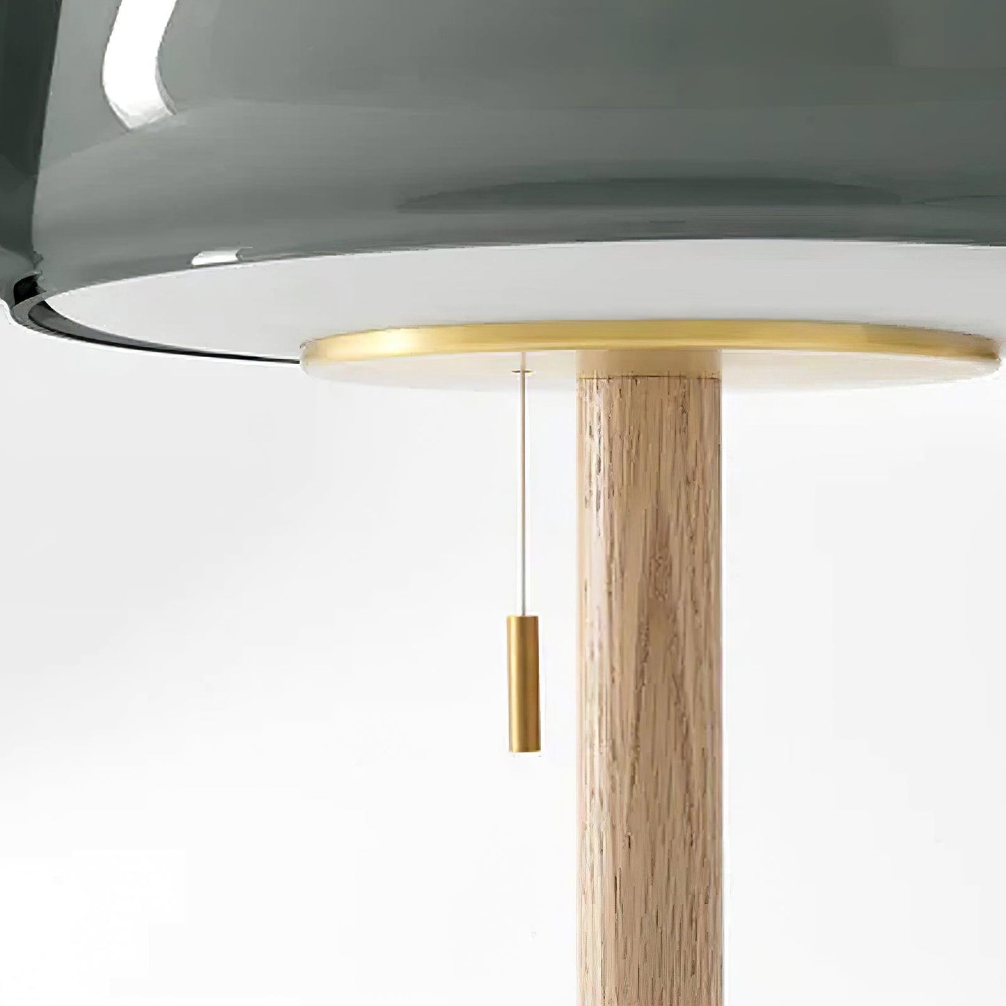 Mona Glass Table Lamp | Metal, Marble, Glass | Black, Wood Color, Gray