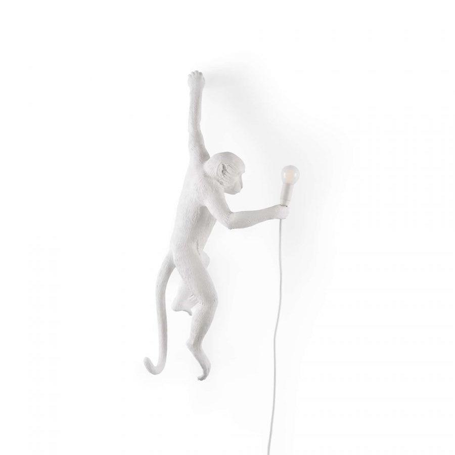 Monkey Wall Lamp | Resin & Metal | Black, Gold, White