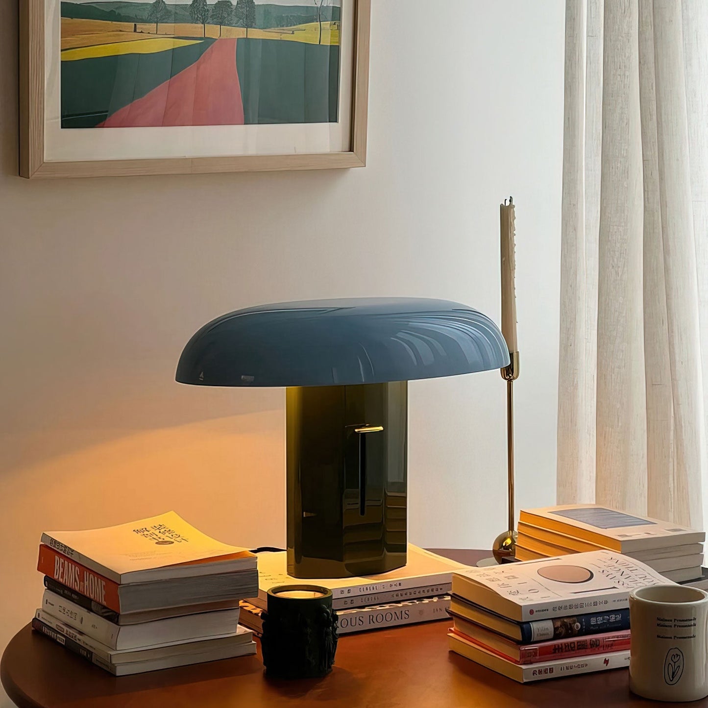 Montera Table Lamp | Metal & Aluminium | Orange & Green