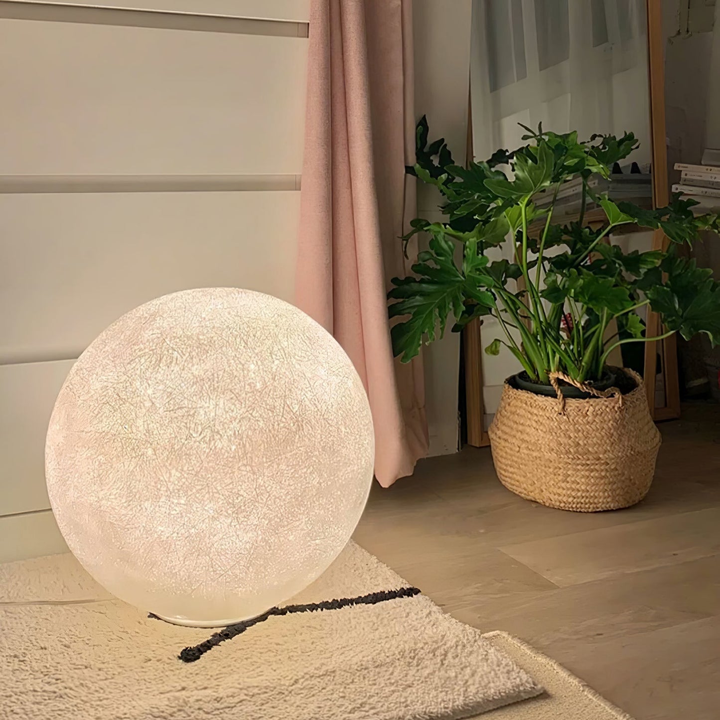 Moon Table Lamp | White FRP Fiber | Multiple Sizes Available