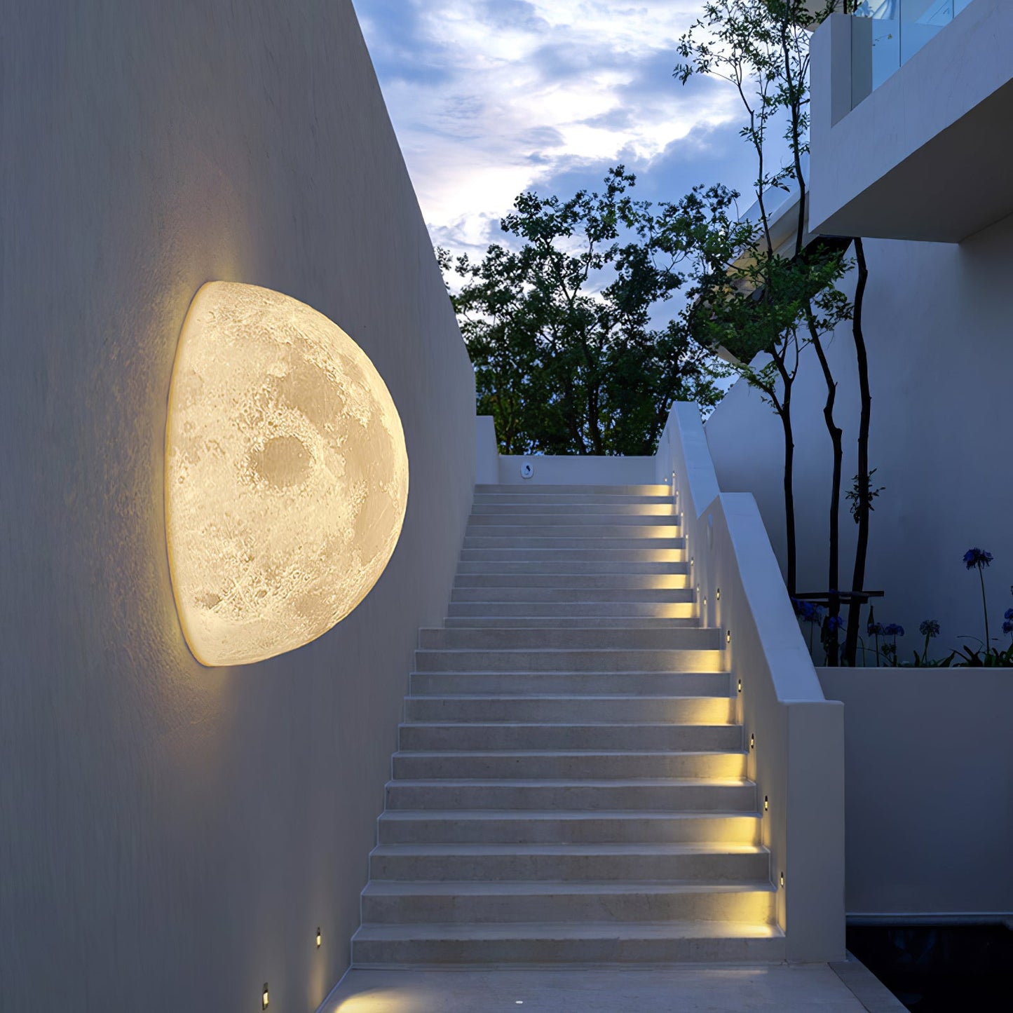 Moon 3D Wall Lamp | Lunar Surface | White