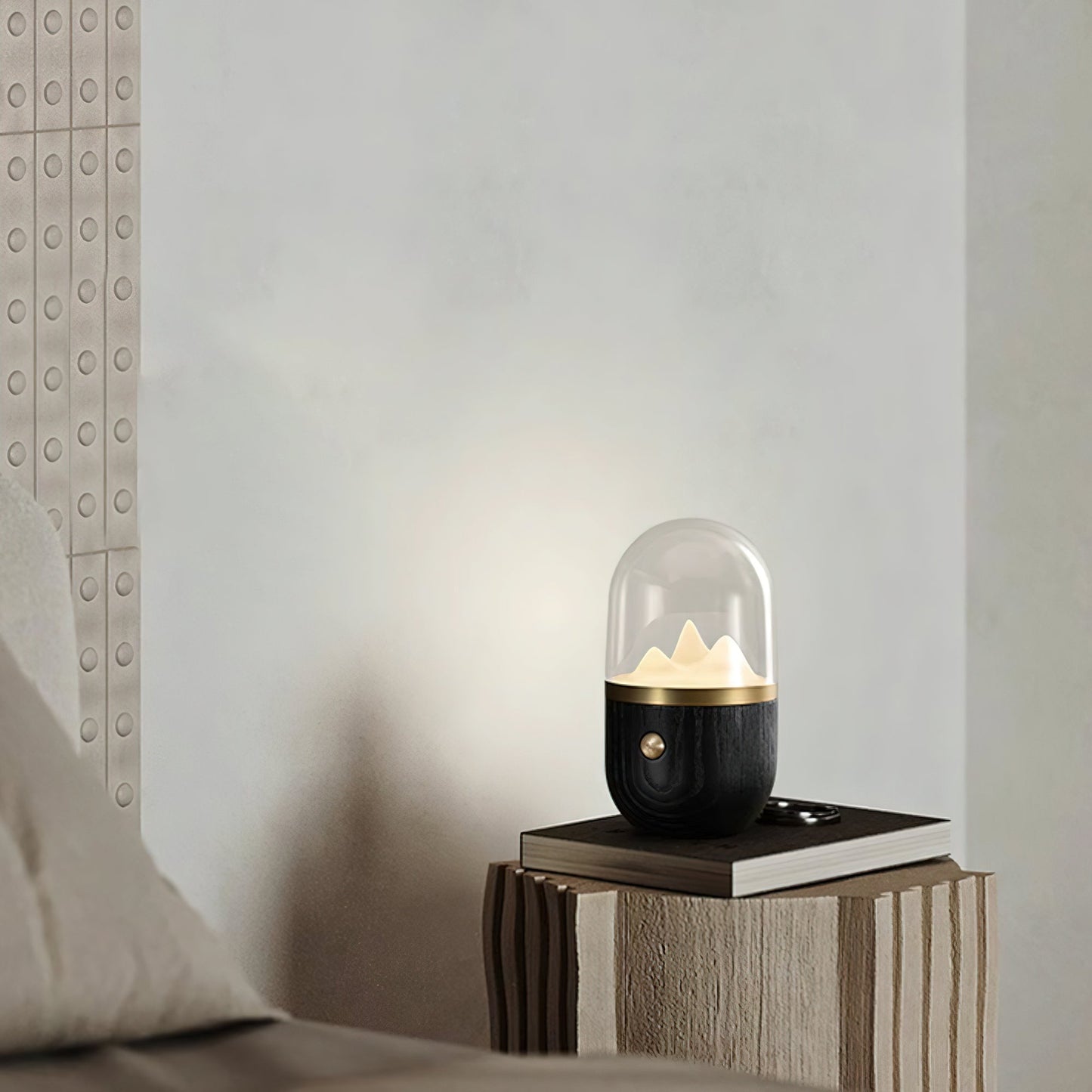 Mountain Peak Night Lamp | Acrylic & Wood | Various Colors