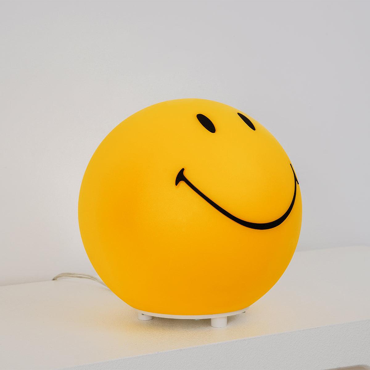 Smiling Rechargeable Table Lamp | Warm Yellow LED | 23cm Diameter