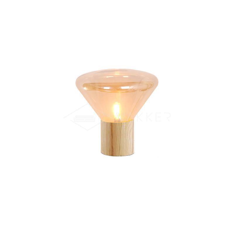 Bois Table Lamp | Wooden & Glass | Clear, Smoke Gray, Amber