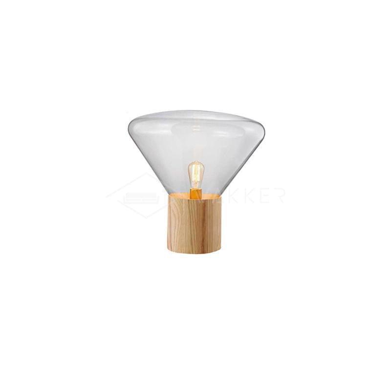 Bois Table Lamp | Wooden & Glass | Clear, Smoke Gray, Amber