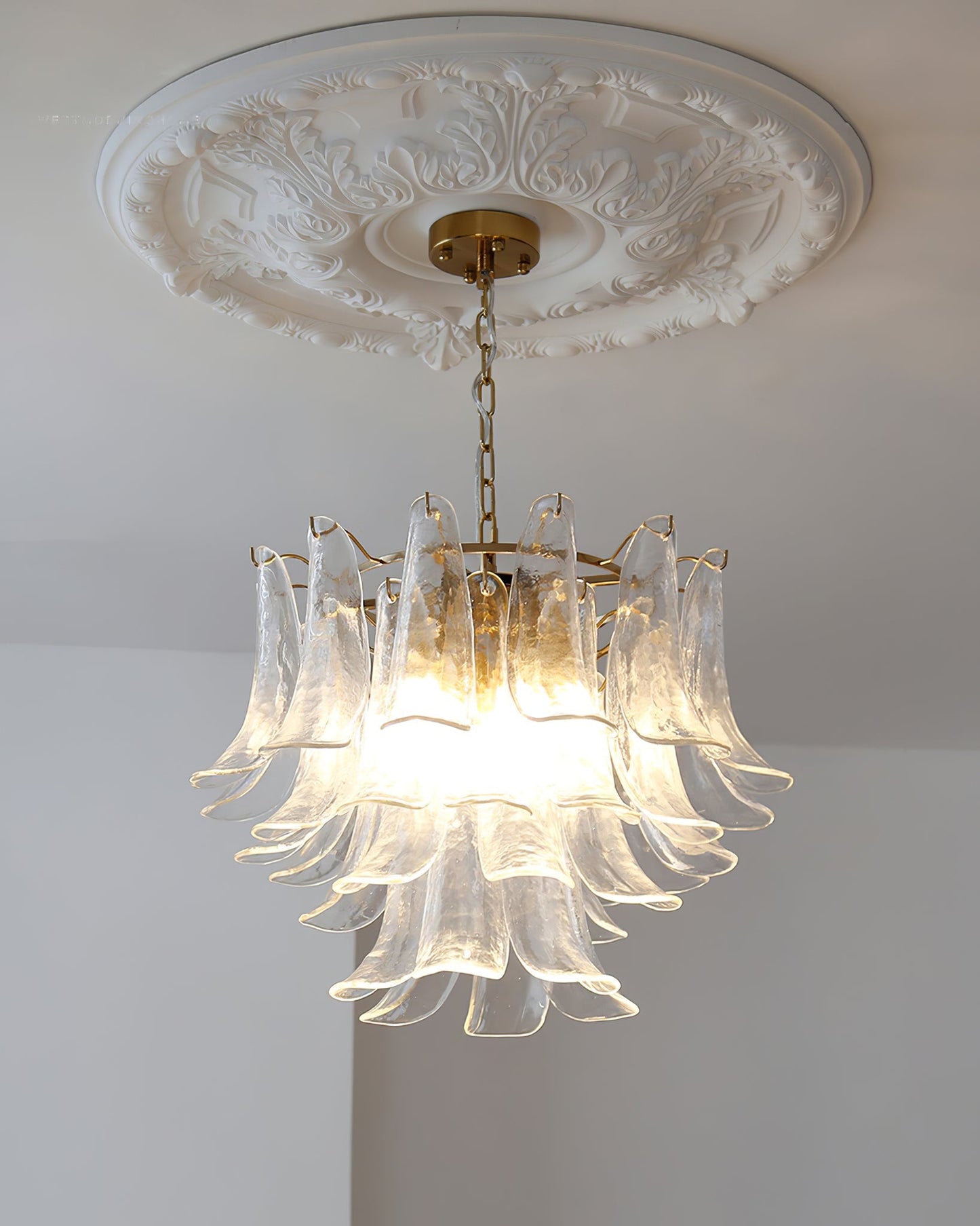 Murano Glass Leaf Chandelier | Handcrafted Italian Design | Copper & Multi-Color Options