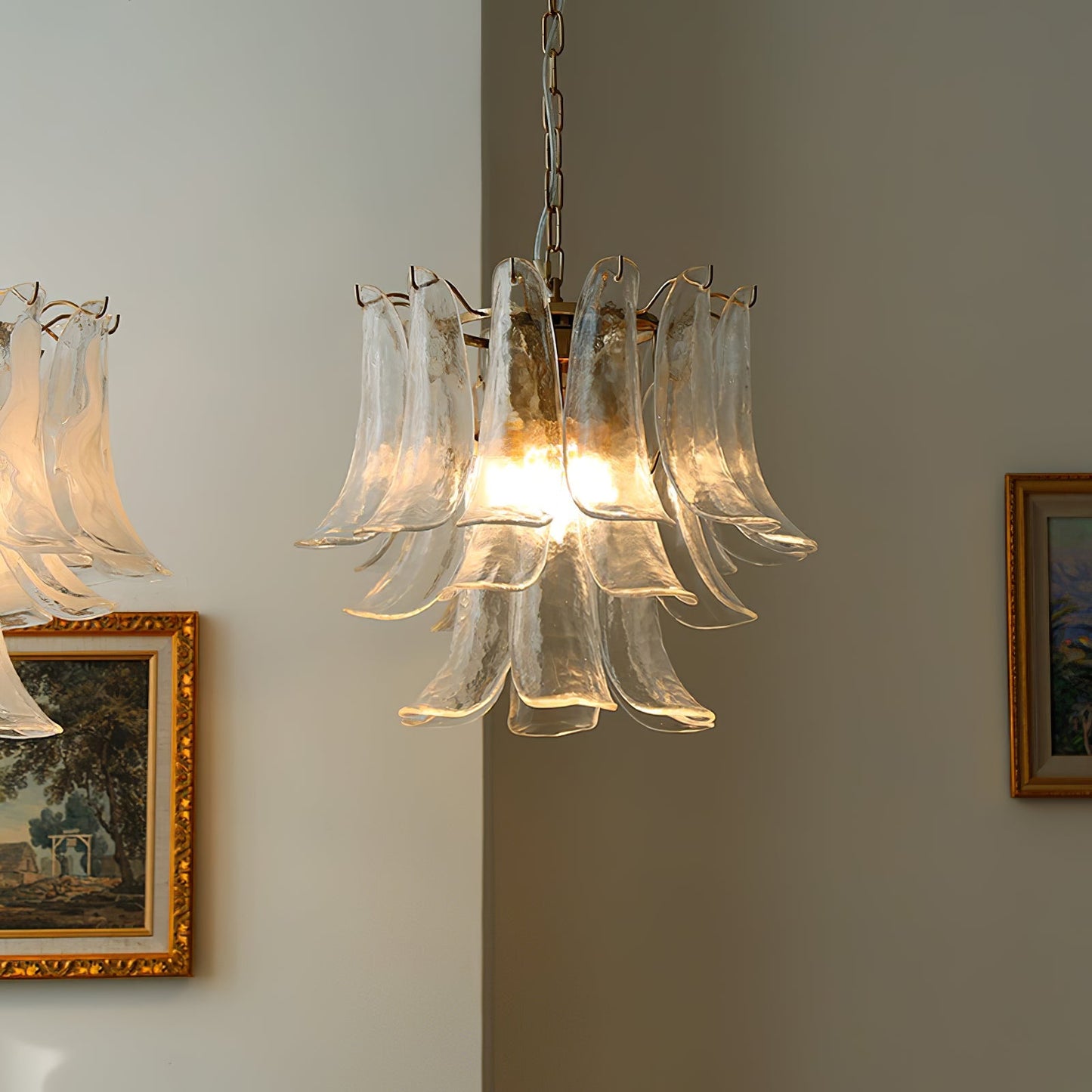 Murano Glass Leaf Chandelier | Handcrafted Italian Design | Copper & Multi-Color Options