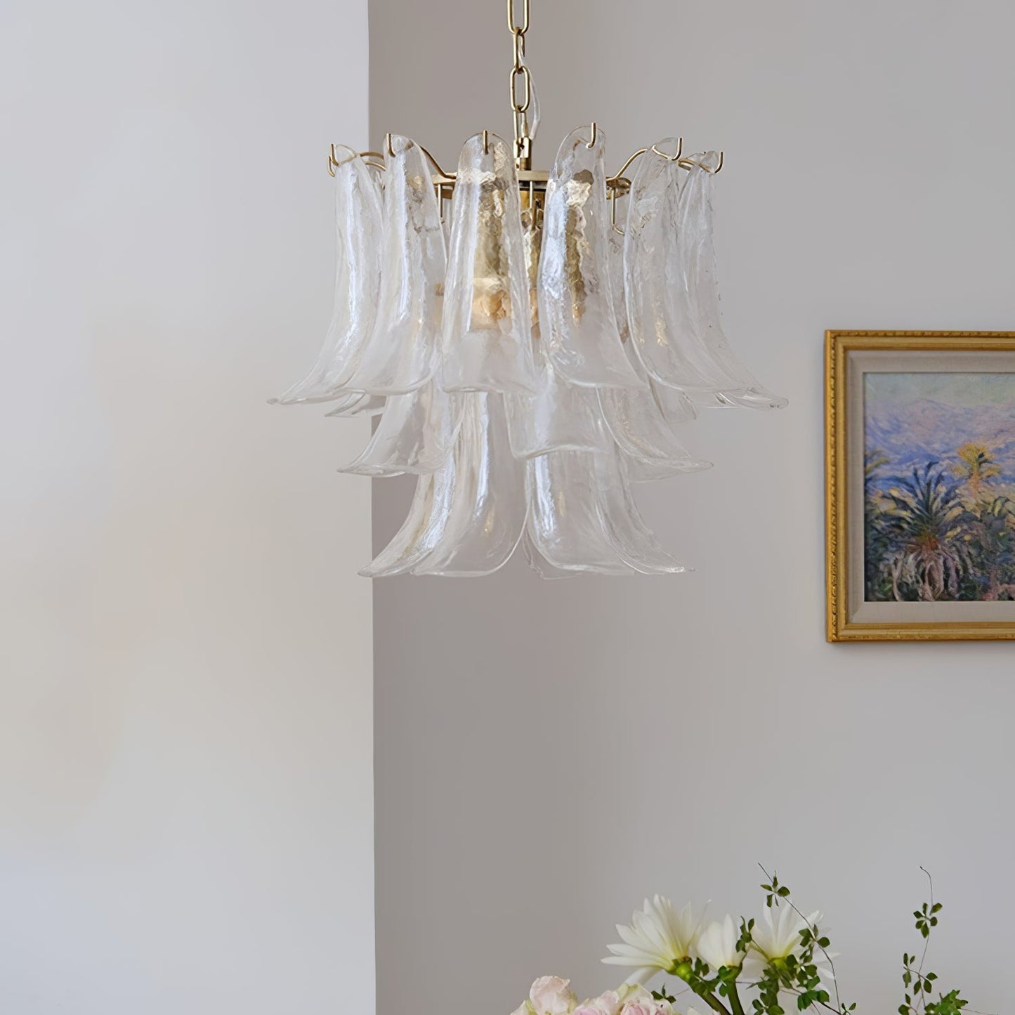 Murano Glass Leaf Chandelier | Handcrafted Italian Design | Copper & Multi-Color Options