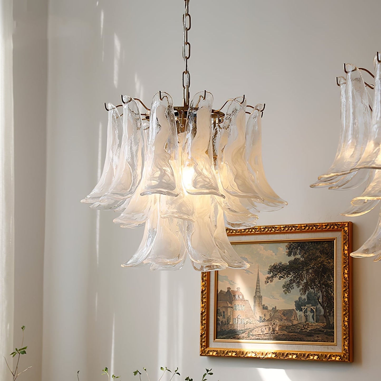 Murano Glass Leaf Chandelier | Handcrafted Italian Design | Copper & Multi-Color Options