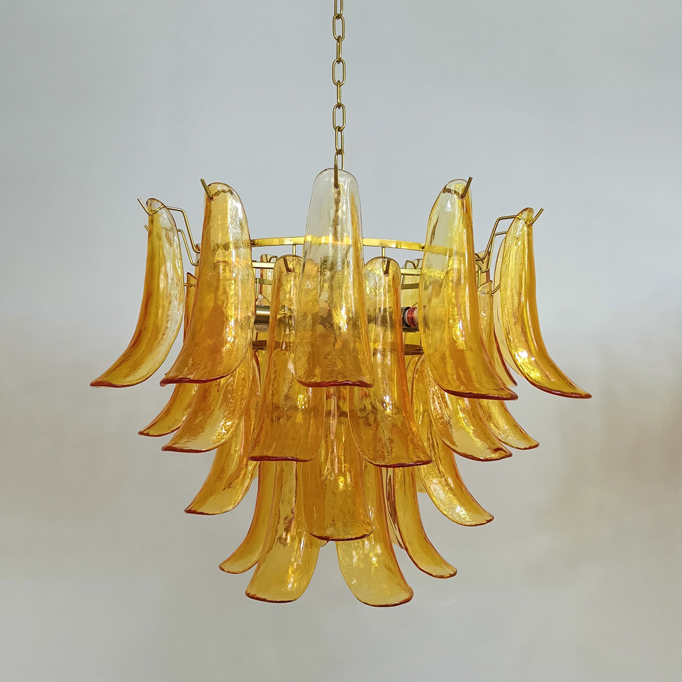 Murano Glass Leaf Chandelier | Handcrafted Italian Design | Copper & Multi-Color Options
